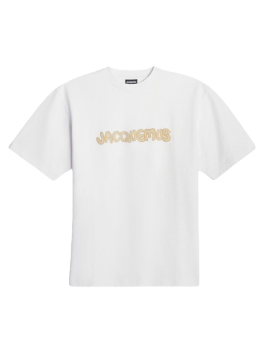 Majica kratkih rukava Jacquemus Le Raphia Logo Print Macrame Logo Bijela | 235JS096-2102-1DN