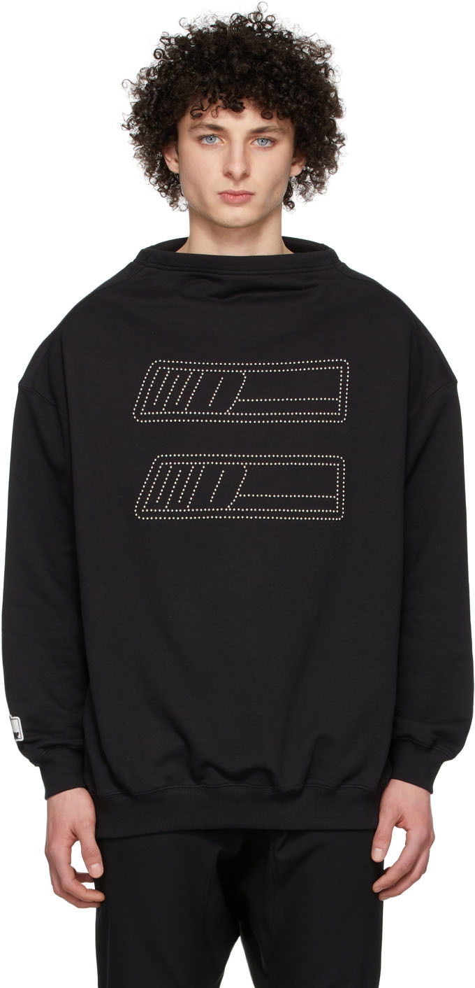 Dukserice We11done We11done High Boatneck Sweatshirt Crna | WD-TS1-22-538-U-BK