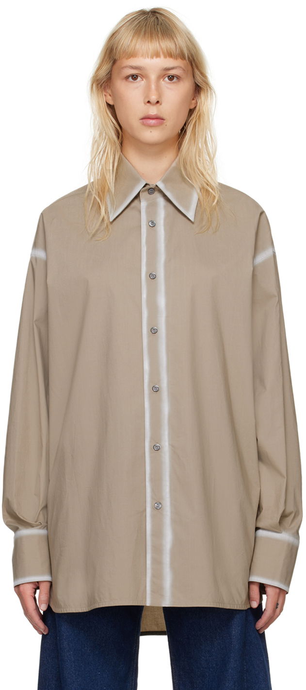 Košulja Maison Margiela MM6 Buttoned Shirt Bež | SH0DT0008 S47294