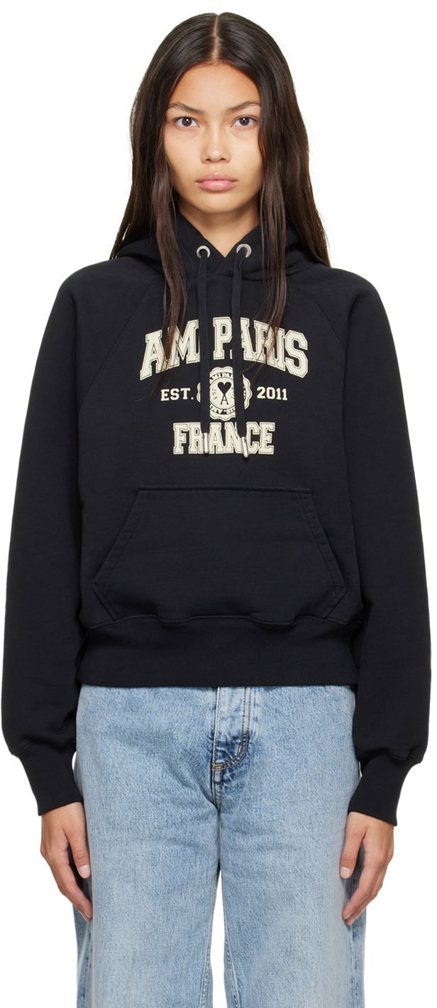 Dukserice AMI Paris France Hoodie Crna | USW210.747, 0