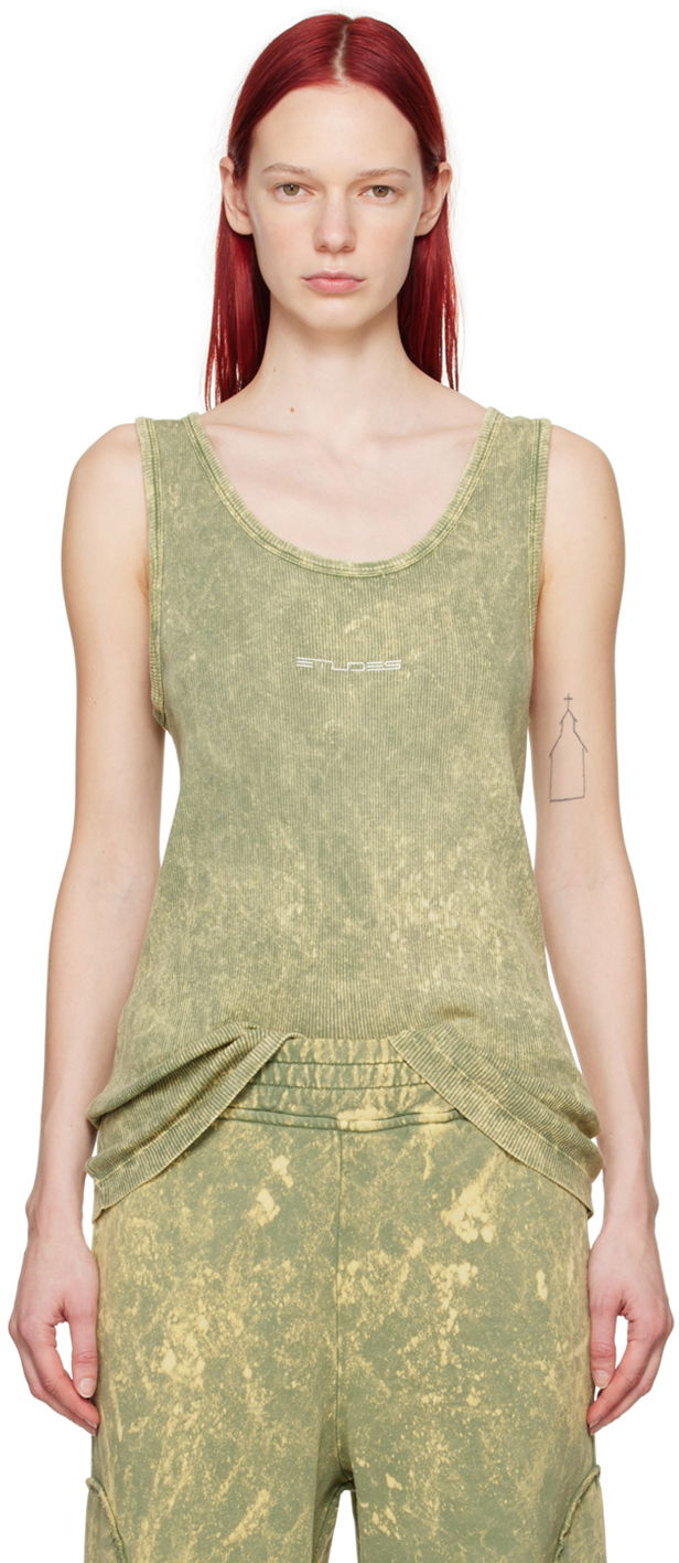 Majica bez rukava Études Études Pippen Tank Top Zelena | E24MM161A03333