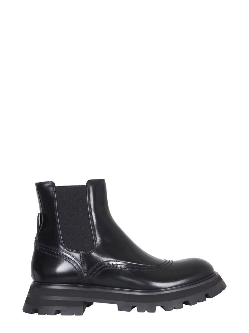 Tenisice i cipele Alexander McQueen Alexander McQueen Leather Ankle Boots Crna | 666367WHZ841000