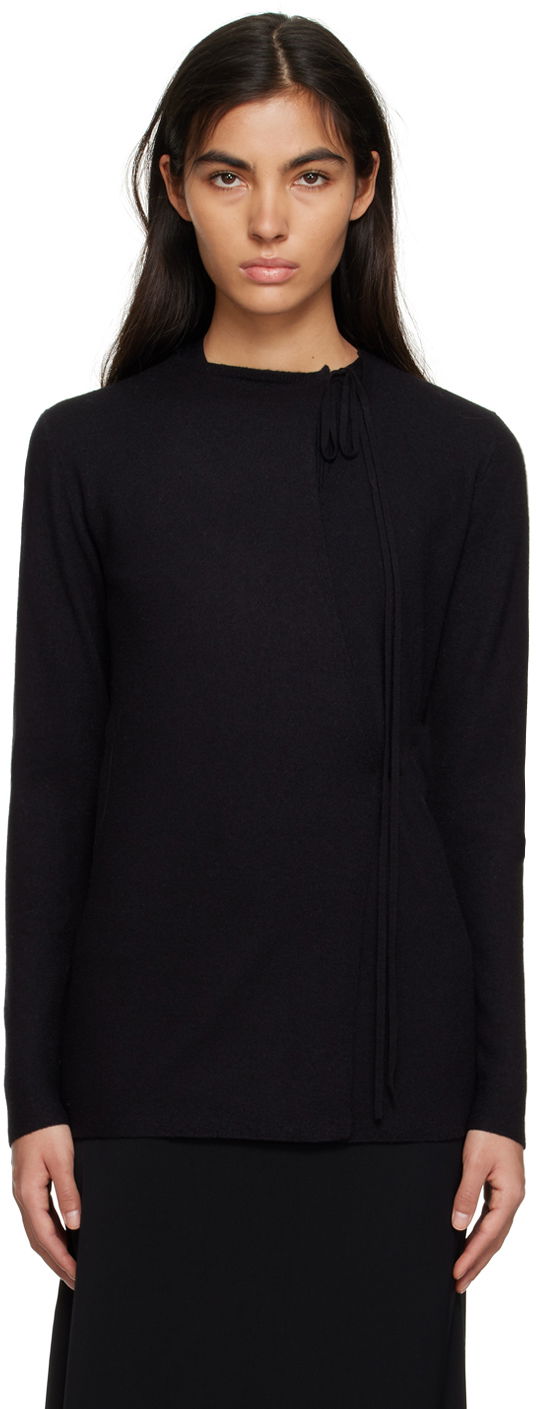 Džemper TOTEME TOTEME Wrap Cardigan Crna | 232-5162-304