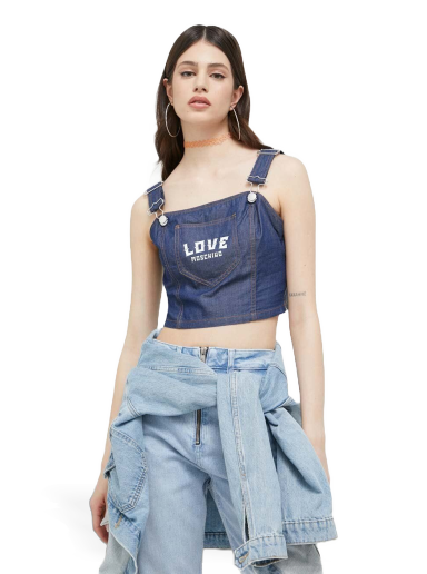 Majica bez rukava Moschino Love Tank Top Tamnoplava | W.C.E77.01.T.174A