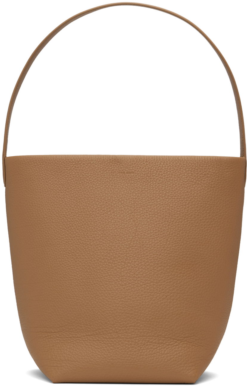 Tote bag The Row Medium Pebbled Leather Tote Bag Smeđa | W1313-L129