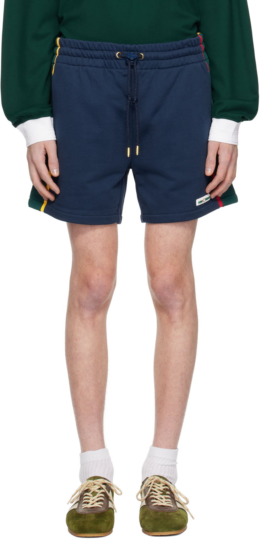 Kratke hlače Casablanca Colourblock Shorts Tamnoplava | MPS25-JTR-240-01