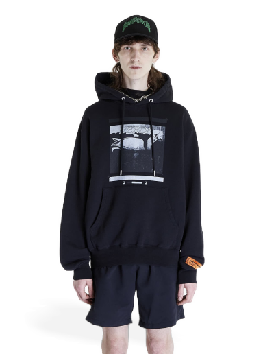 Dukserice HERON PRESTON Misprinted Heron Hoodie Crna | HMBB024S23JER0051010
