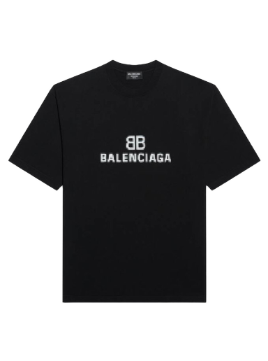 Majica kratkih rukava Balenciaga BB Pixel Medium Fit T-shirt Crna | 612965TKVI71070