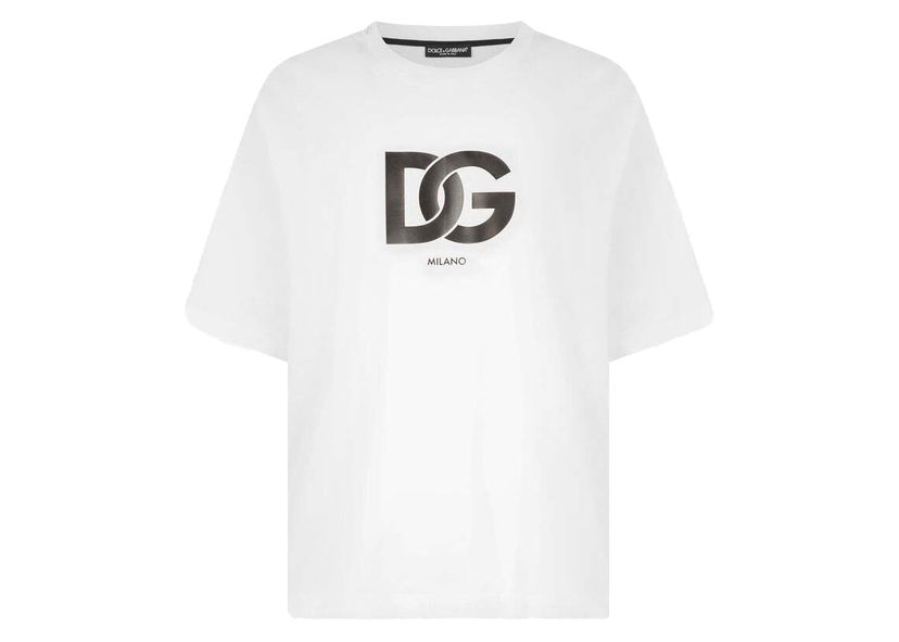 Majica kratkih rukava Dolce & Gabbana Cotton DG Logo Print T-shirt White Bijela | G8OA3TFU7EQW0800