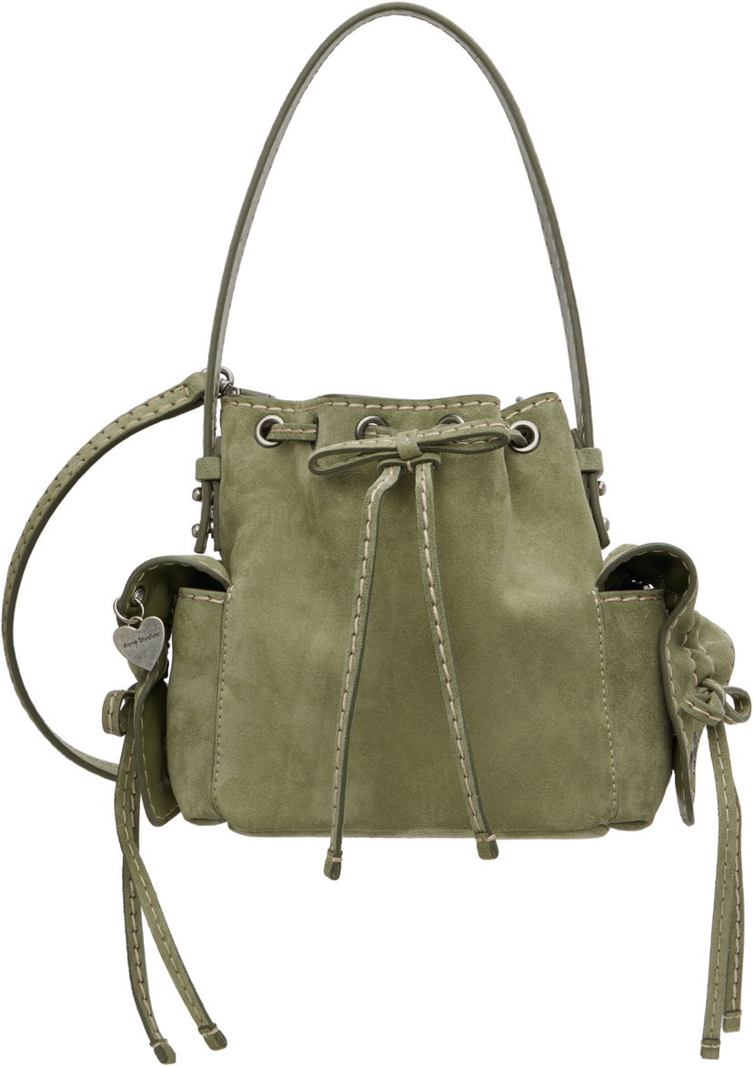 Ručna torbica Acne Studios Acne Studios Multipocket Mini Bucket Bag Zelena | A10458-