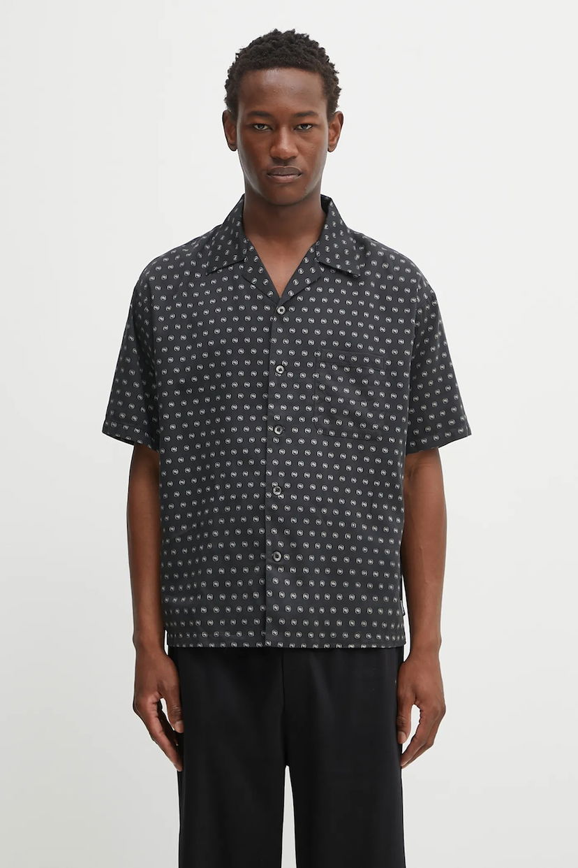 Košulja Neighborhood NEIGHBORHOOD Monogram Pattern Relaxed Hawaiian Shirt Crna | 251TSNH.SHM11