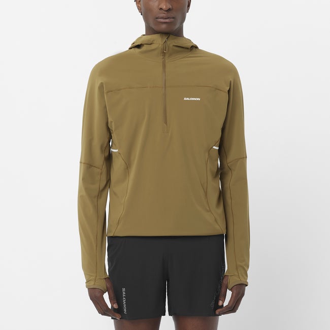 Dukserice Salomon Sense Aero Hybrid Hoodie Zelena | LC2639300