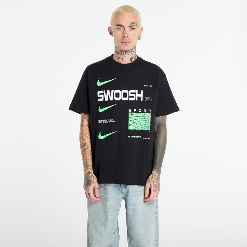 Majica kratkih rukava Nike Sportswear Max90 Swoosh Sport Graphic T-Shirt Crna | HV0162-010