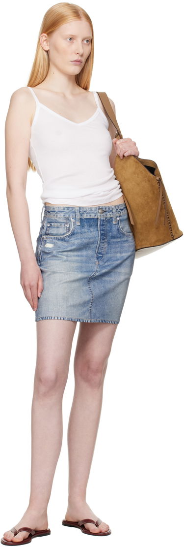 Suknja rag & bone rag & bone Miramar Ponte Miniskirt Plava | WCW25PB0030703, 3