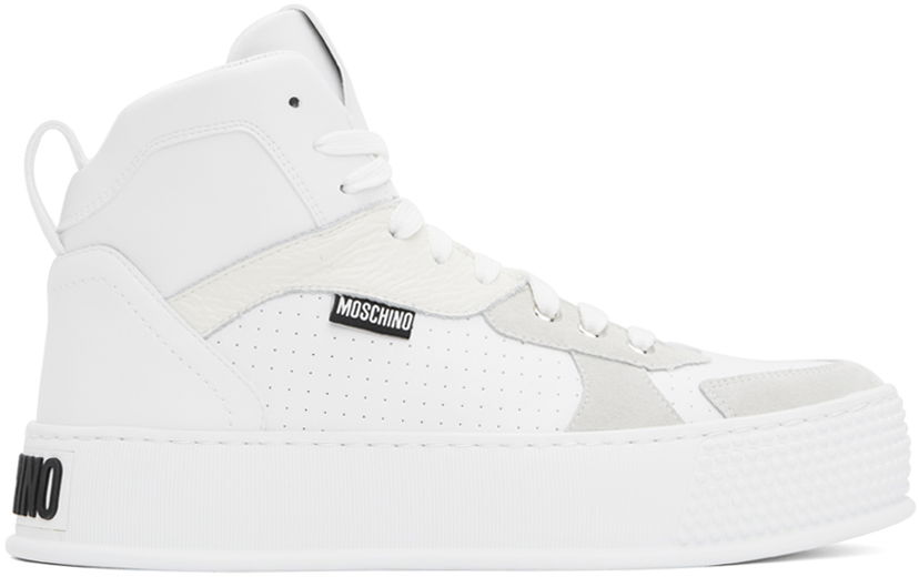 Odjeća Moschino Moschino Bumps & Stripes High-Top Bijela | MB15594G0IGAE10B