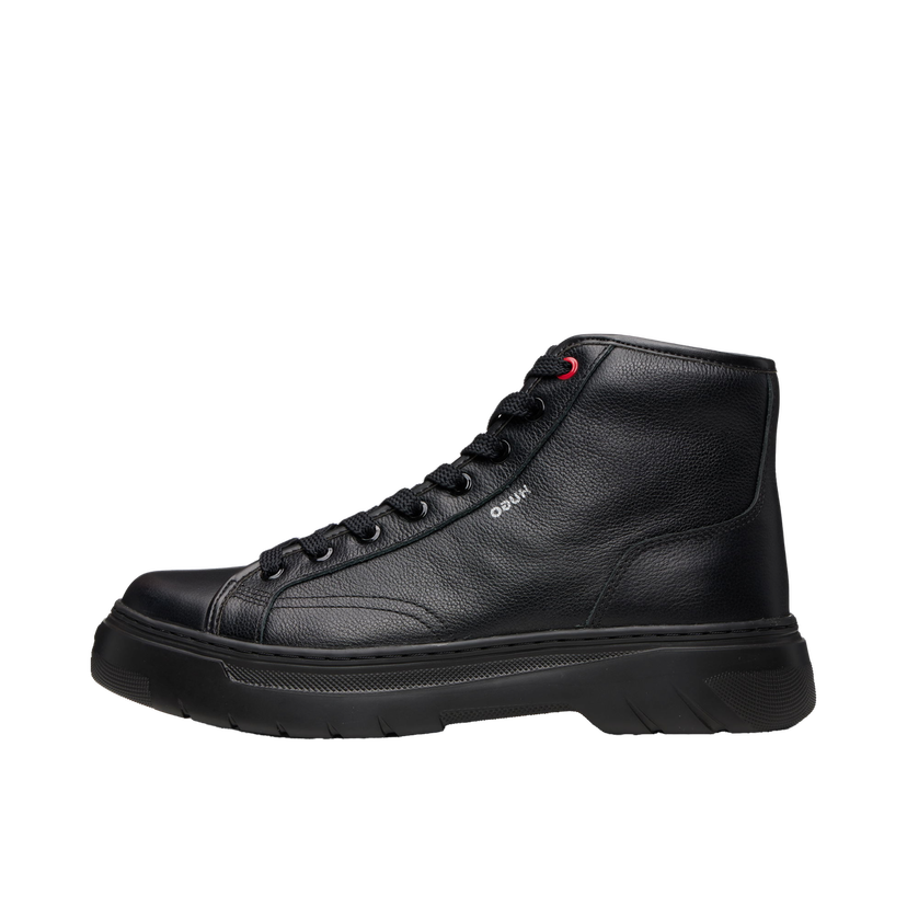 Tenisice i cipele BOSS HUGO High-Top Grained Leather Boots Crna | 50548692