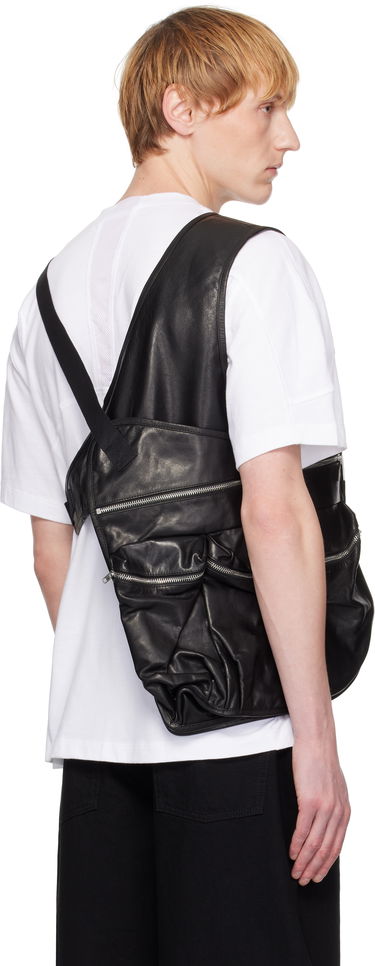 Majica kratkih rukava Helmut Lang Helmut Lang Utility Bag Leather Vest Crna | P01HM101, 2