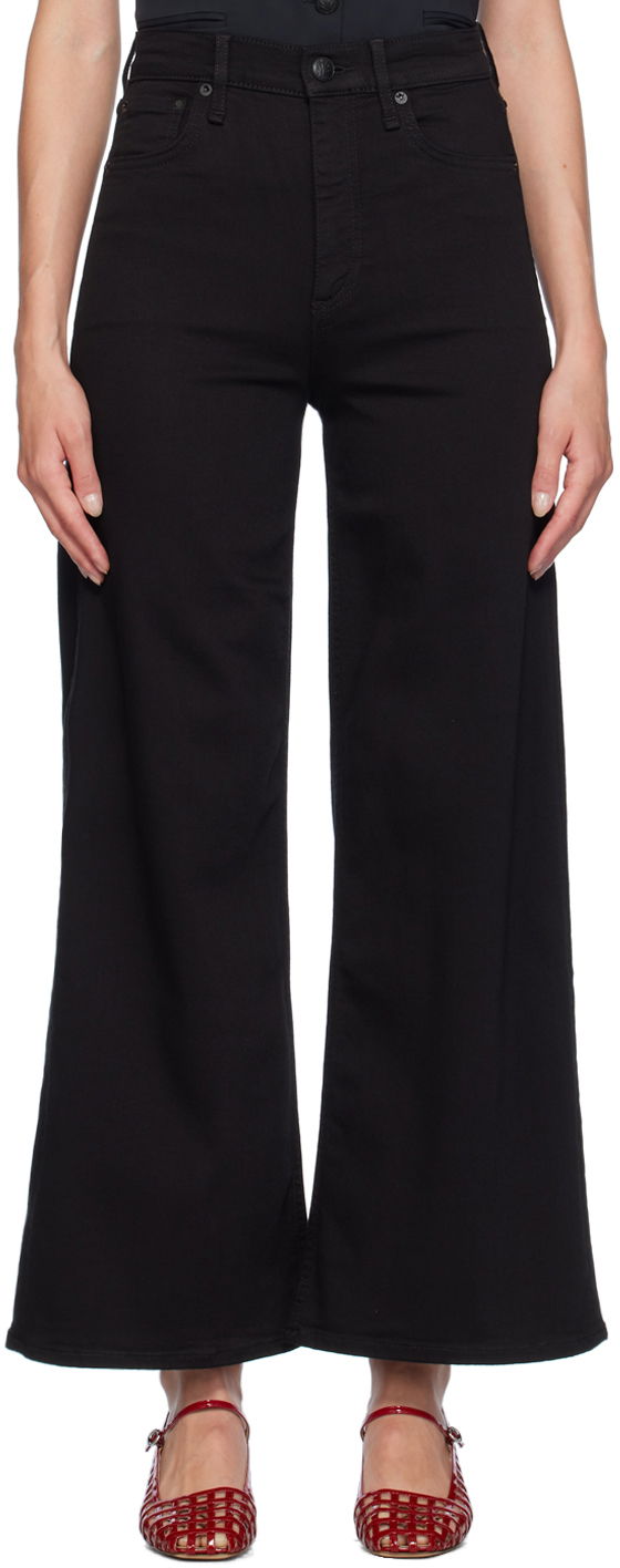 Jeans rag & bone Sofie Ankle Ultra Wide-Leg Jeans Crna | WDD24F3000N5BL