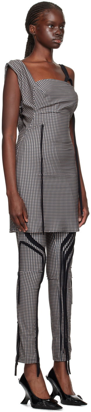 Haljina Ottolinger Ottolinger Plaid Mini Dress Crna | 501401, 1