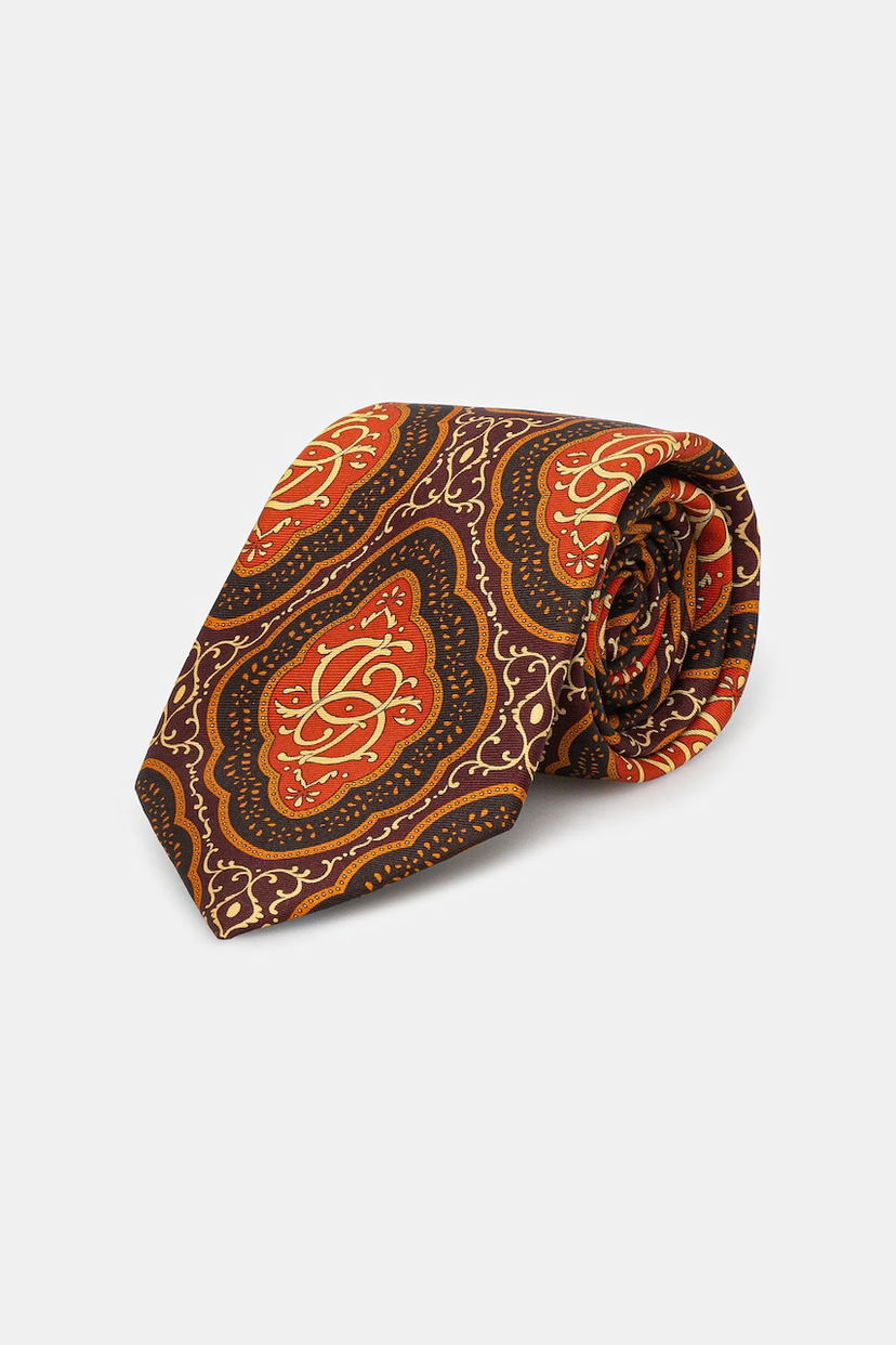 Dodaci Drôle de Monsieur Drôle de Monsieur La Cravate MEdaillon Tie Smeđa | I.TI002.SE016