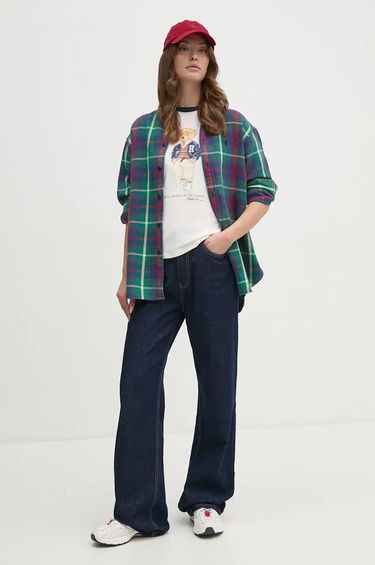 Majica kratkih rukava Polo by Ralph Lauren T-Shirt With Print Bijela | 211941205, 1