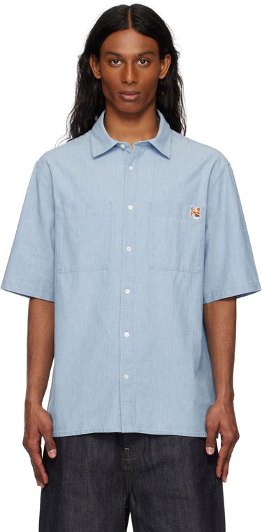 Košulja MAISON KITSUNÉ Maison Kitsuné Relaxed Short Sleeve Shirt Plava | OM00424WC5006, 0