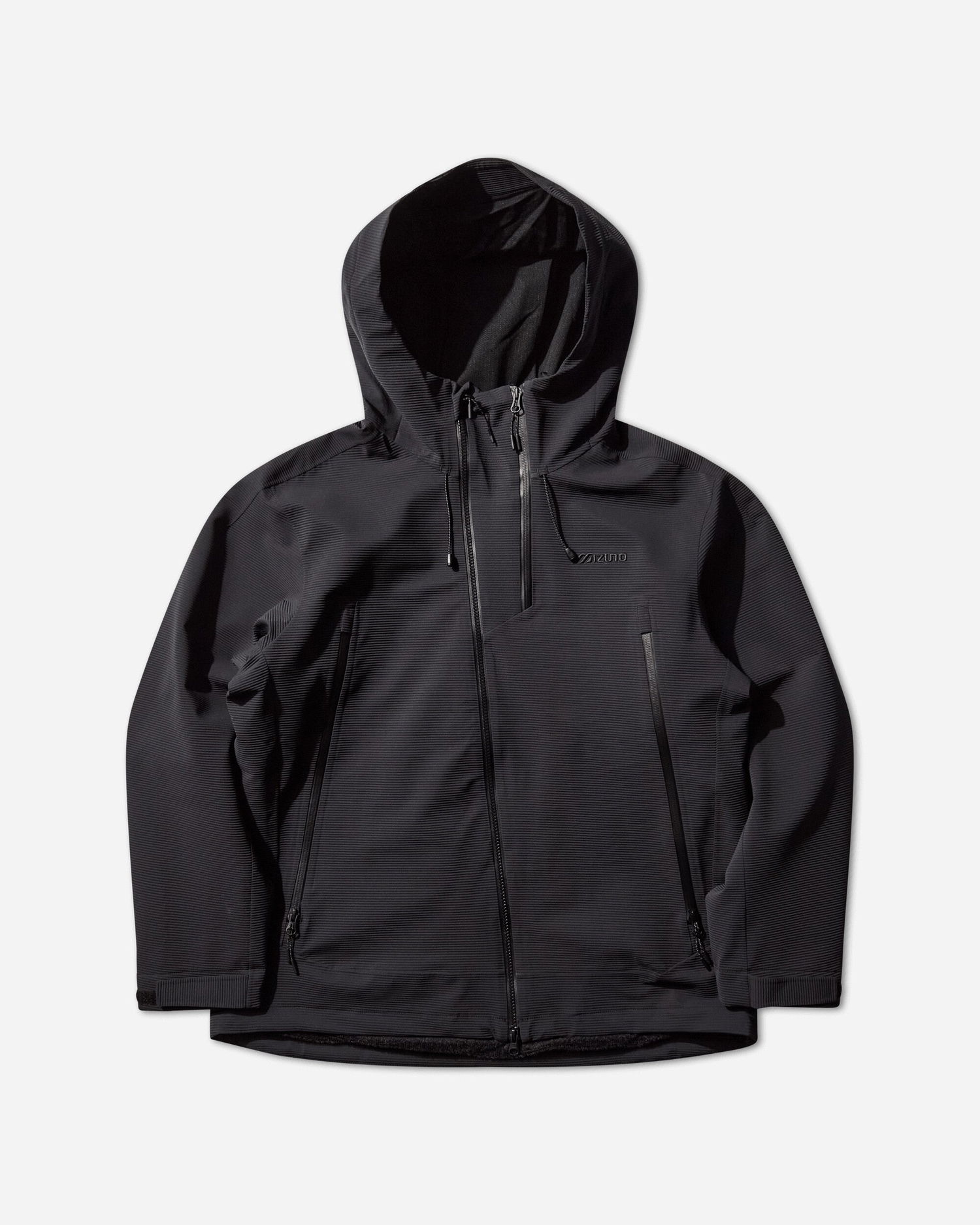 Jakna Mizuno Tech Hard Shell Hooded Ribbed Jacket Crna | B2GEC510-09, 1