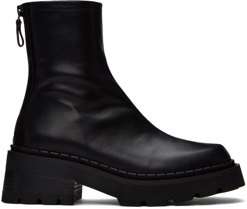 Odjeća BY FAR BY FAR Alister Leather Ankle Boots Crna | 22PFALIQBLNAP