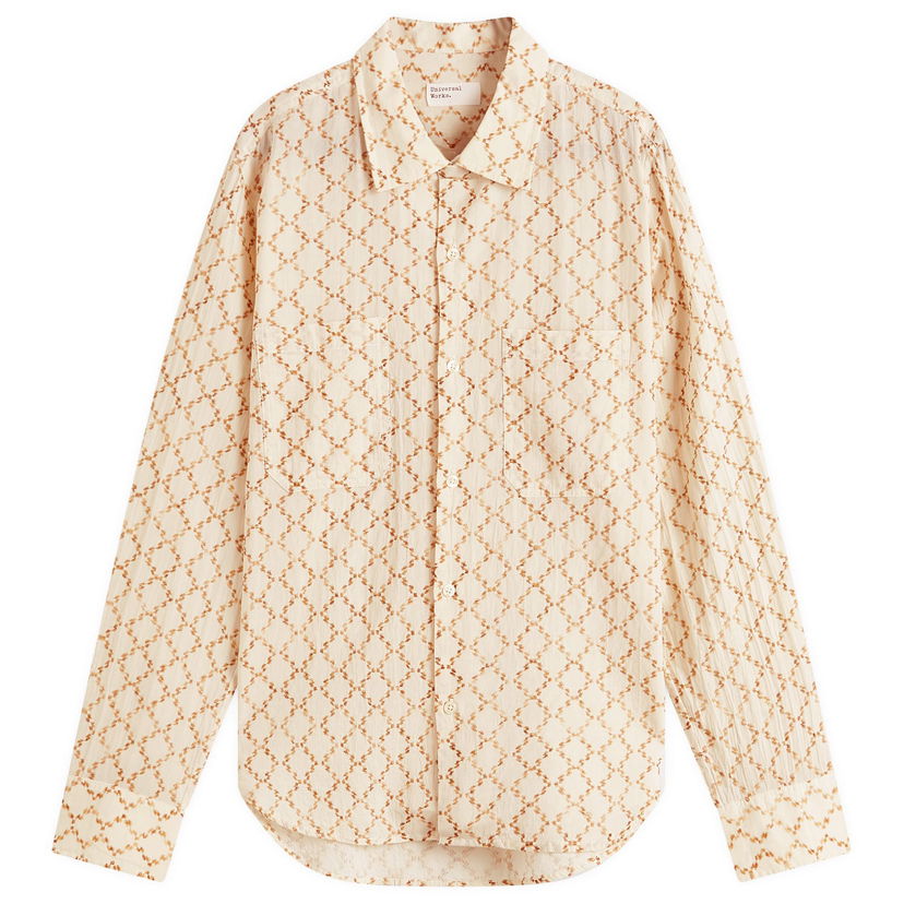 Košulja Universal Works Milta Weave Work Shirt, Size Large Bež | P32071-CAM