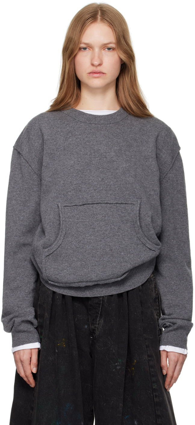 Džemper Maison Margiela Kangaroo Pocket Sweater Siva | S50HL0027 M13060