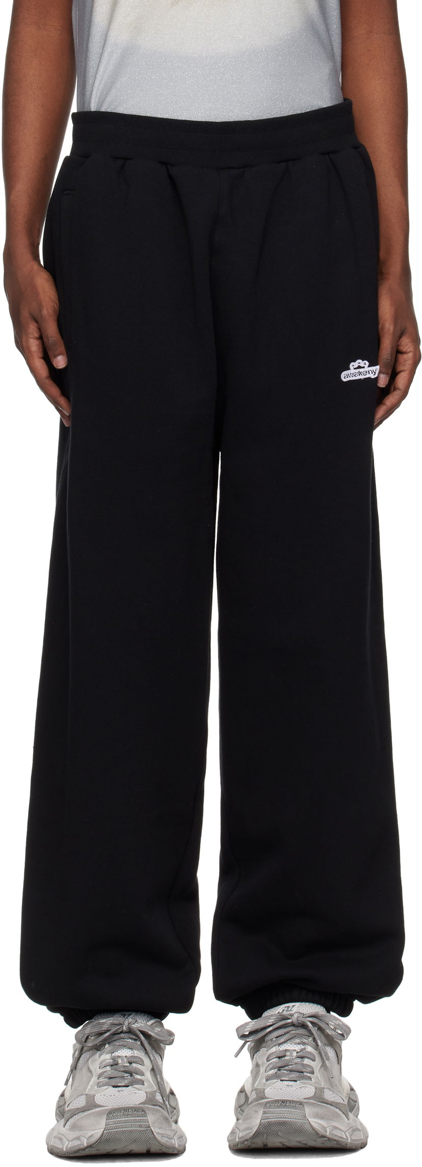 Trenirka Awake NY Crown Logo Sweatpants Crna | AWK-FW24-PA301