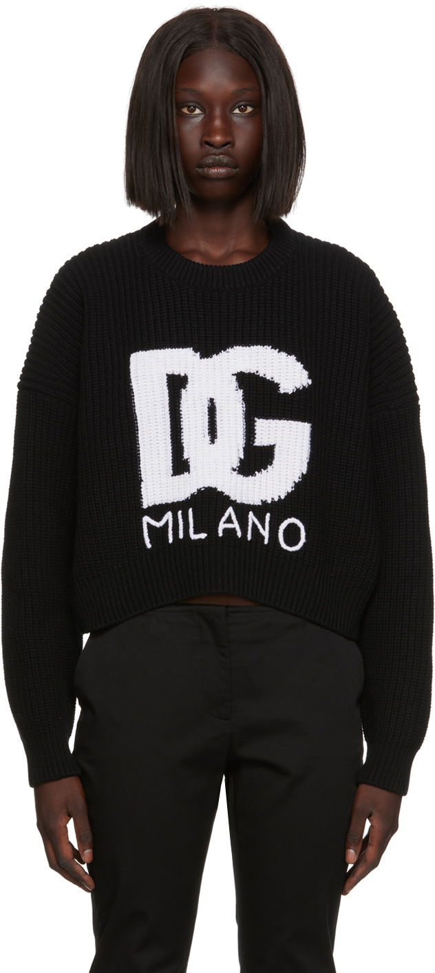 Džemper Dolce & Gabbana Cropped Sweater Crna | FX334Z JBVX5