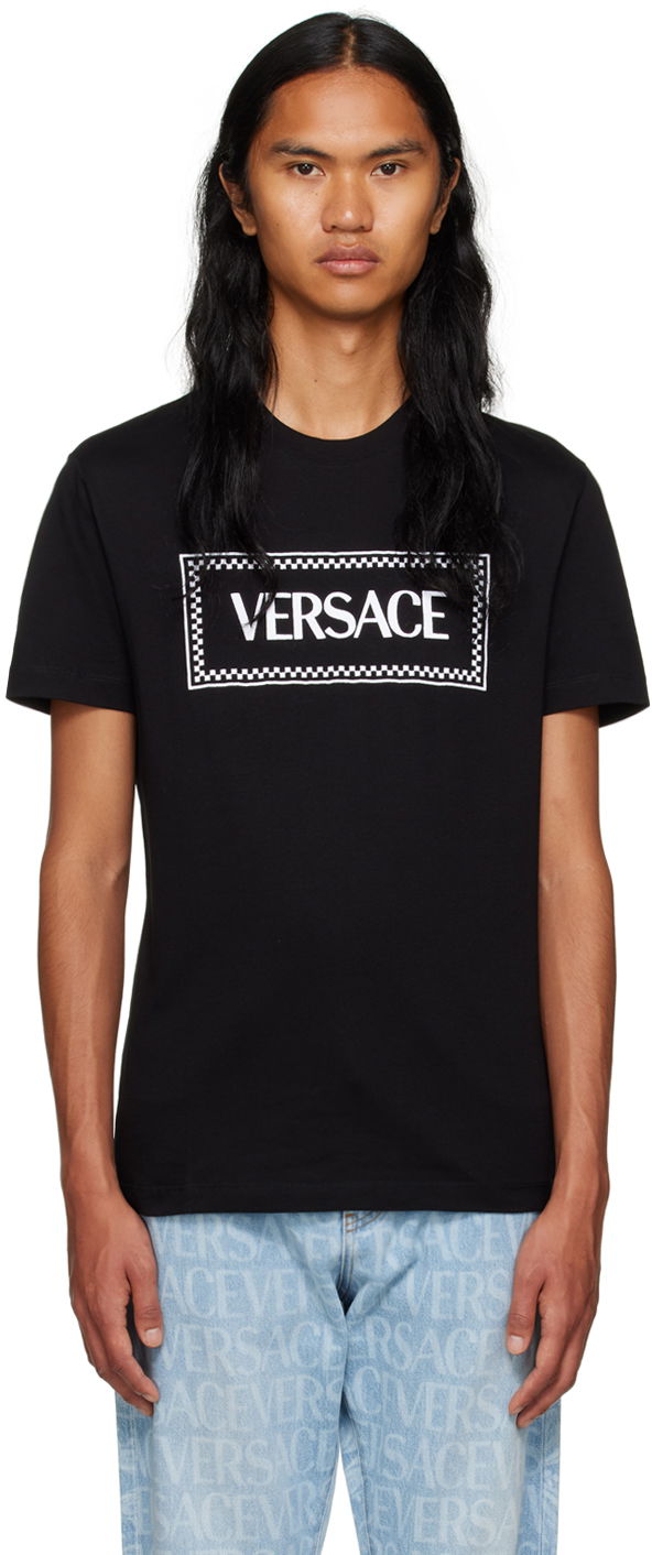 Majica kratkih rukava Versace Embroidered Crna | 1011694_1A08584, 0