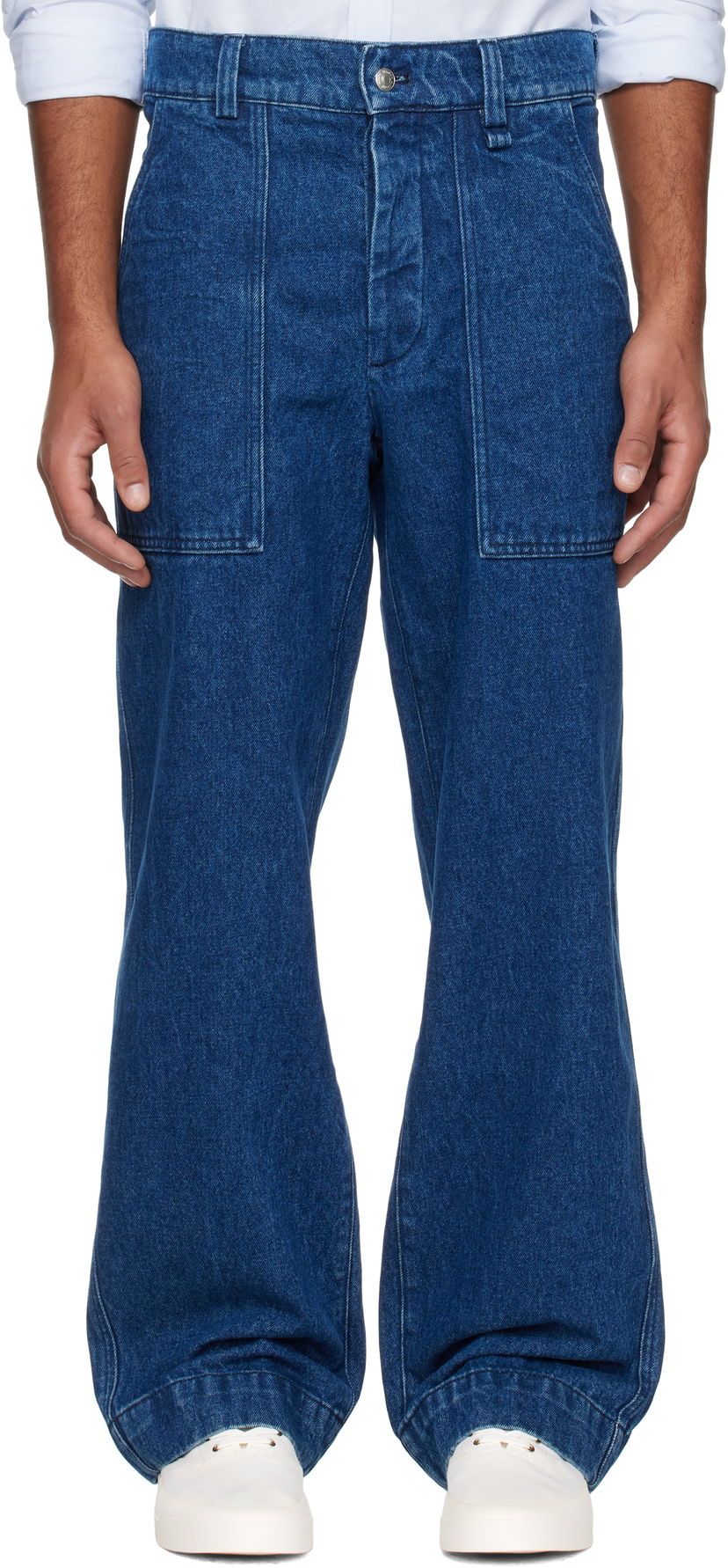 Jeans MAISON KITSUNÉ Workwear Jeans Plava | NM01108WW5023
