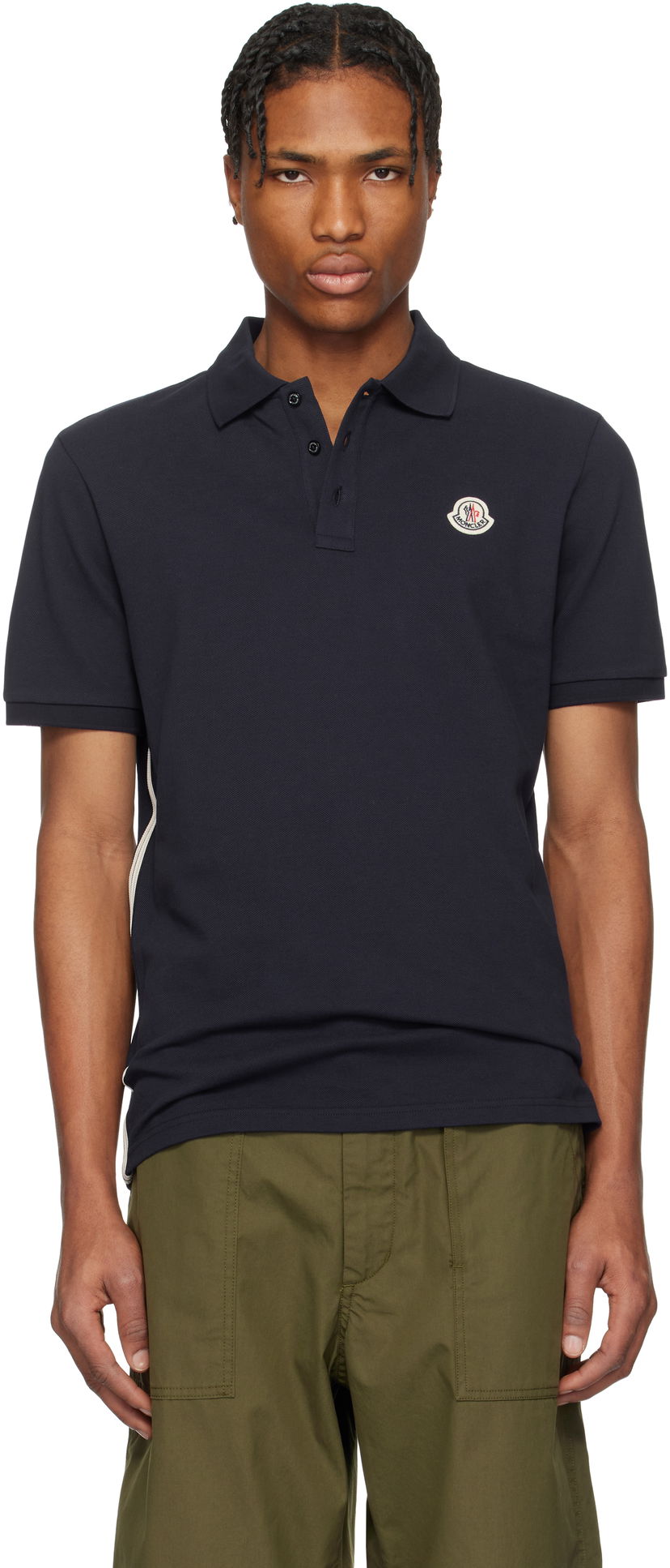 Polo majica Moncler Moncler Archivio Short Sleeve Polo Tamnoplava | K10918A0002689A16
