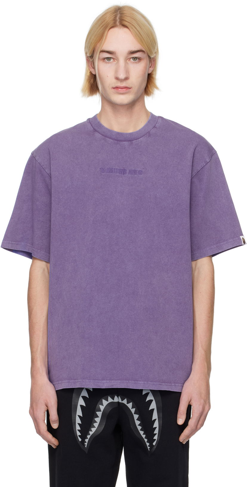Majica kratkih rukava BAPE Relaxed Fit Logo T-Shirt Ljubičasta | 001CSK801309M