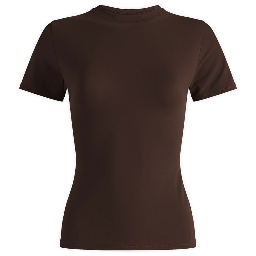 Majica kratkih rukava SKIMS Fits Everybody T-Shirt, Size Large Smeđa | AP-TSH-0649-COCOA