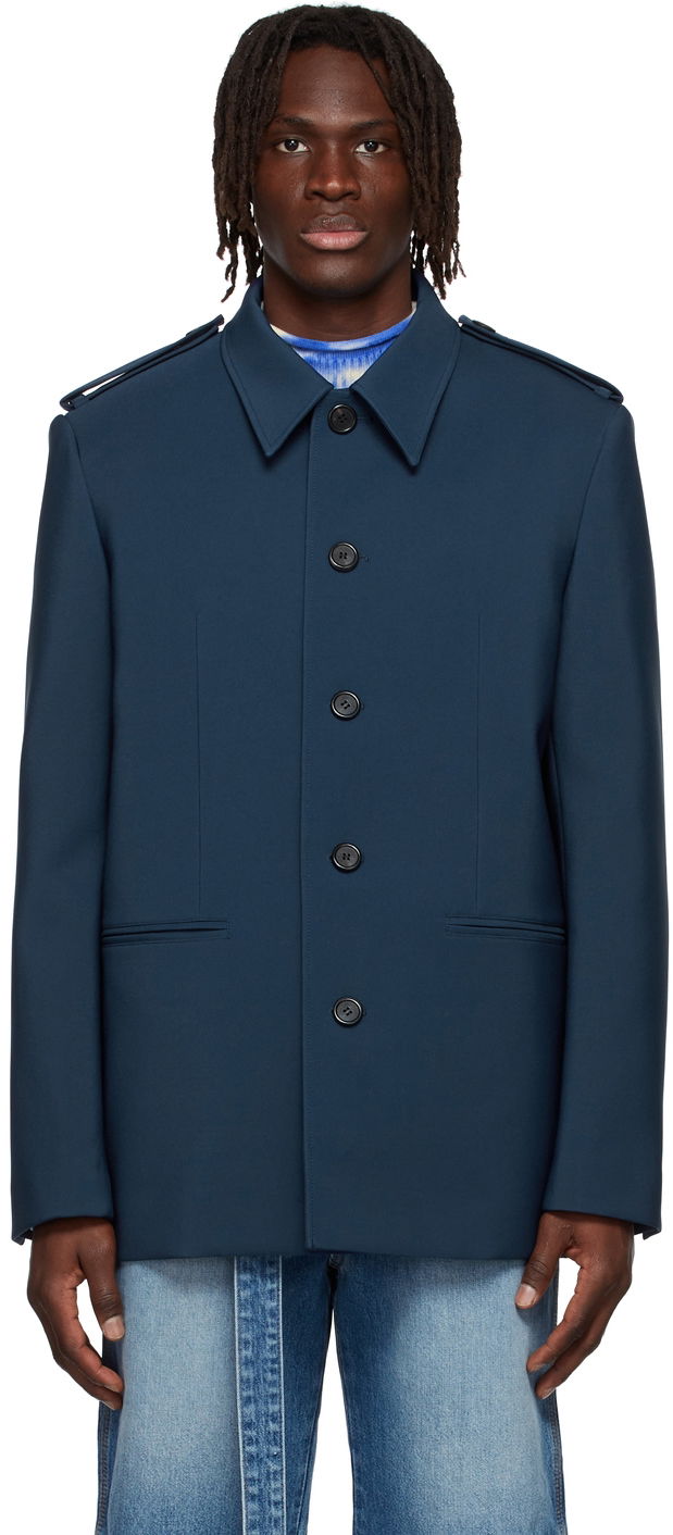Jakna We11done We11done Regular Collar Jacket Tamnoplava | WD-JK1-22-084-M-NV, 0