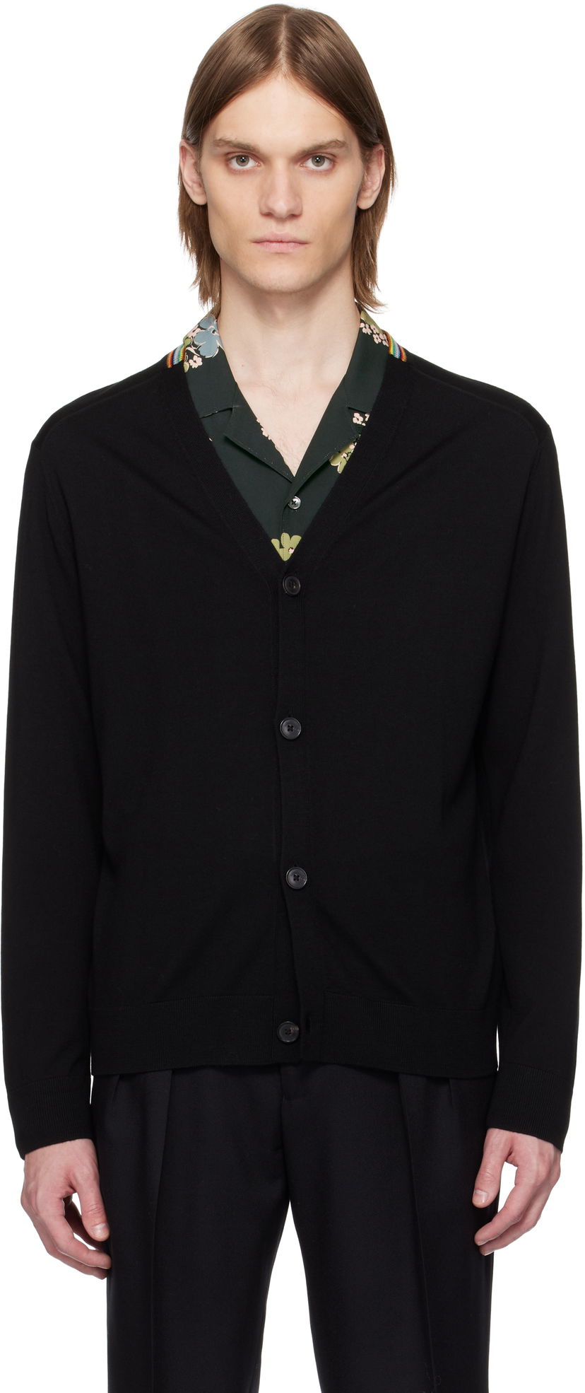Džemper Paul Smith Paul Smith Washable Wool Signature Stripe Cardigan Crna | M1R-250Z-P02094-79