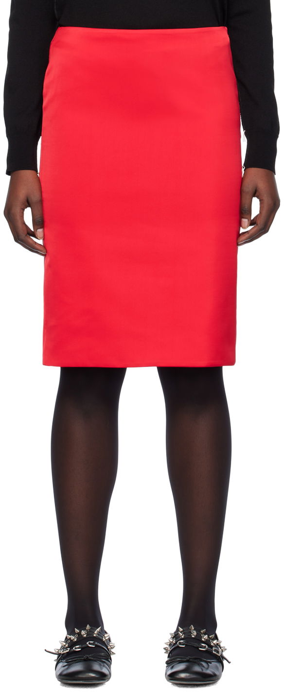 Suknja We11done We11done Vented Midi Skirt Crvena | WD-SK0-24-289-W-RD