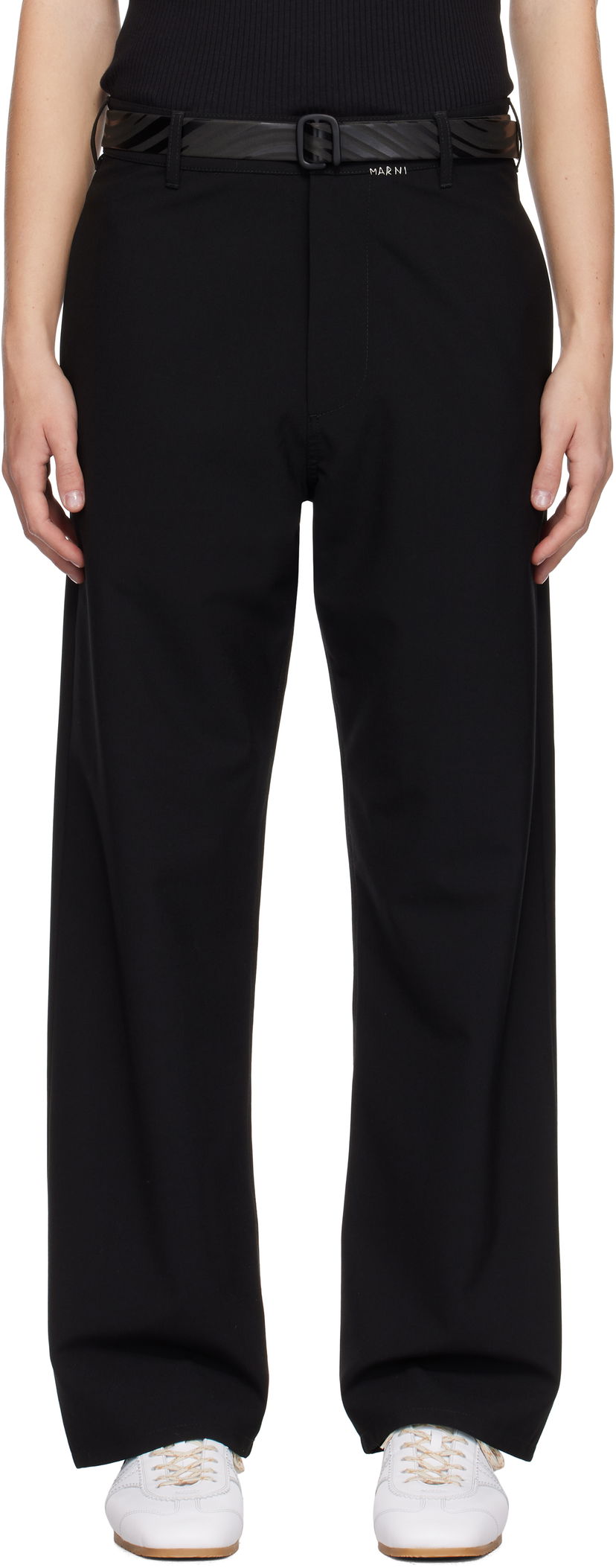 Hlače Marni Wool Trousers Crna | PUMU0270SU UTP771