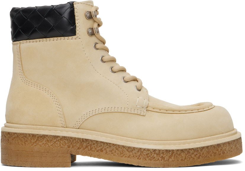 Odjeća Bottega Veneta Bottega Veneta Haddock Lace-Up Ankle Boots Bež | 806864 V4PR1 2529