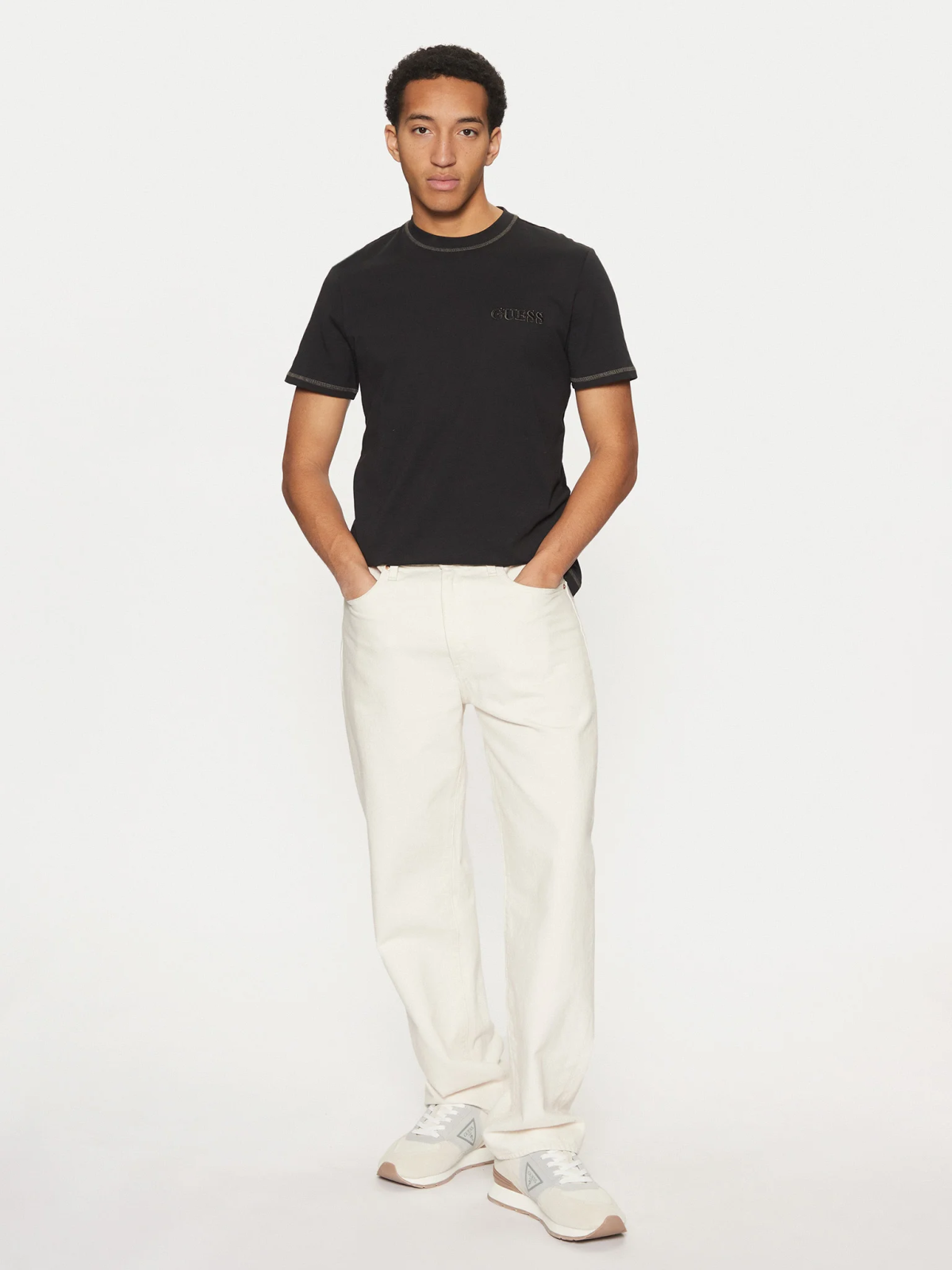 Majica kratkih rukava GUESS Guess Single Tee Crna | U5RI01KCAM1-JBLK, 1