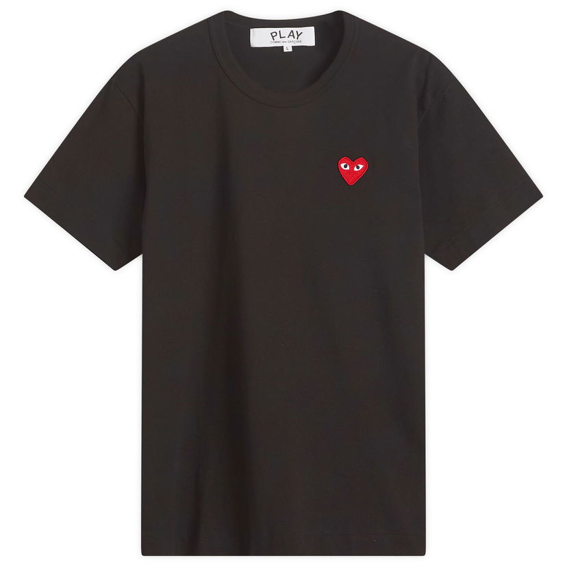 Majica kratkih rukava Comme des Garçons Play Basic Logo Tee Crna | AX-T108-051-1