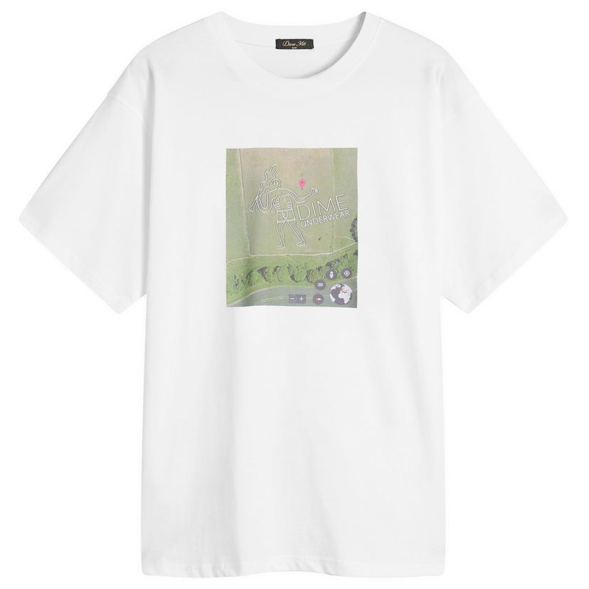 Majica kratkih rukava Dime GPS Graphic T-Shirt, Size Large Bijela | DIMESU2555-WHT