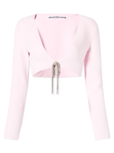 Džemper Alexander Wang V-Neck Crop Cardigan Ružičasta | 1KC1233033-950