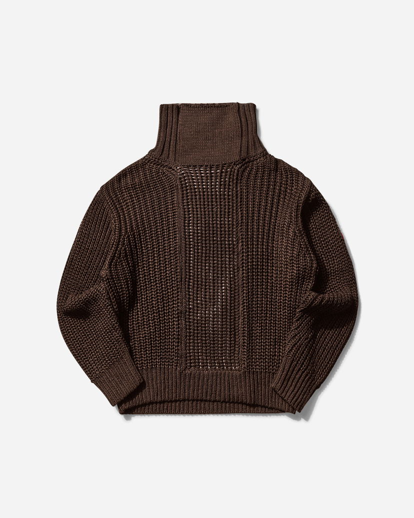 Džemper Cav Empt Twill Back Side Knit Sweater Smeđa | CES27KN01 BROWN