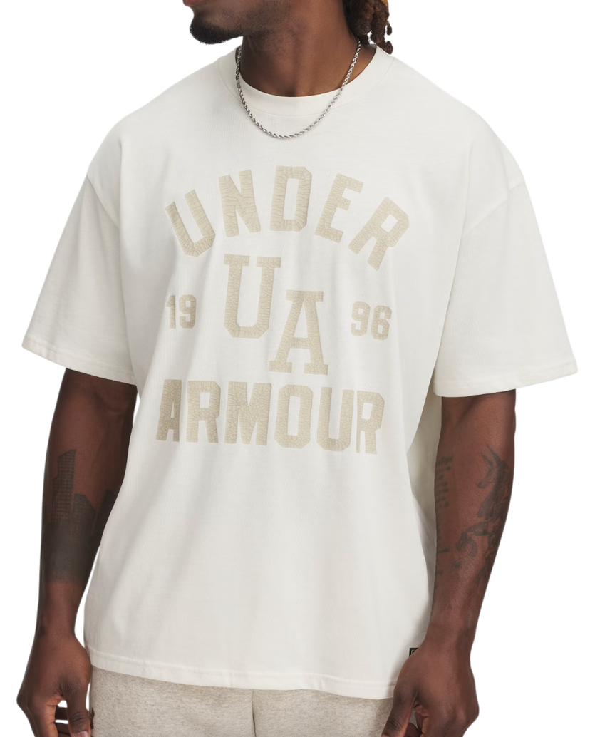 Majica kratkih rukava Under Armour Under Armour HW Varsity Oversized T-Shirt Bijela | 1390179-279