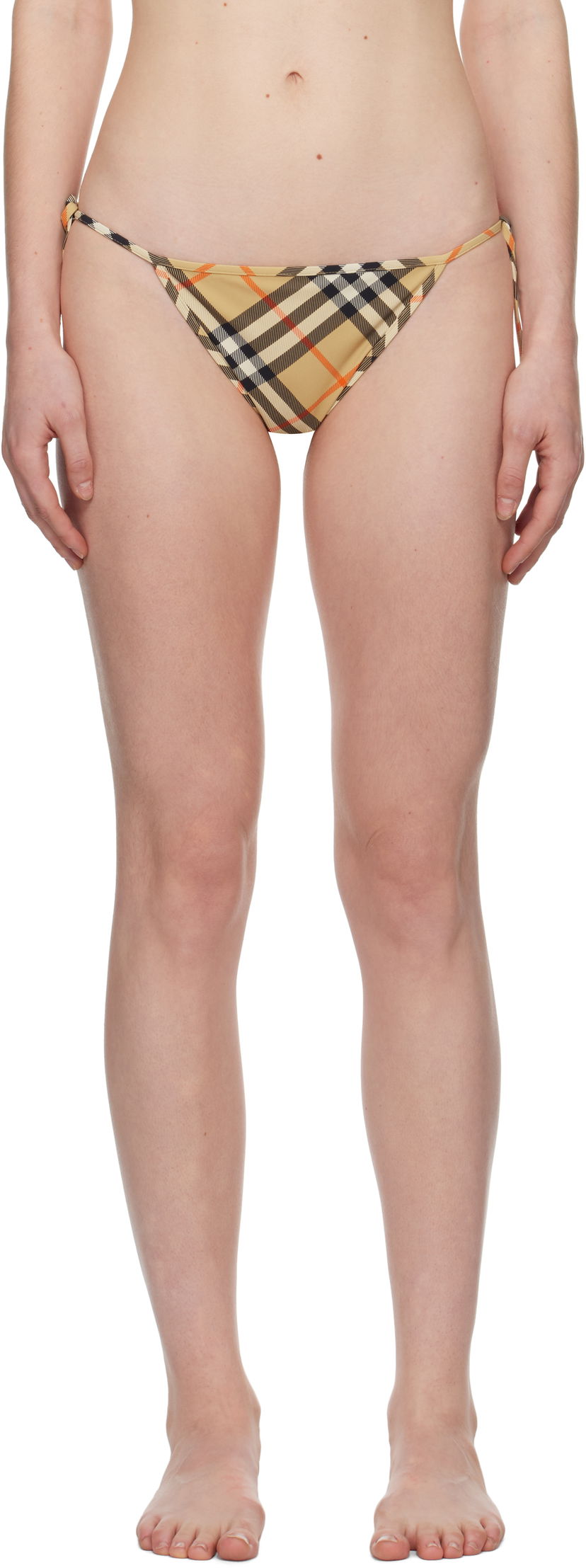 Kupaći kostimi Burberry Check Bikini Bottom Bež | 8100760