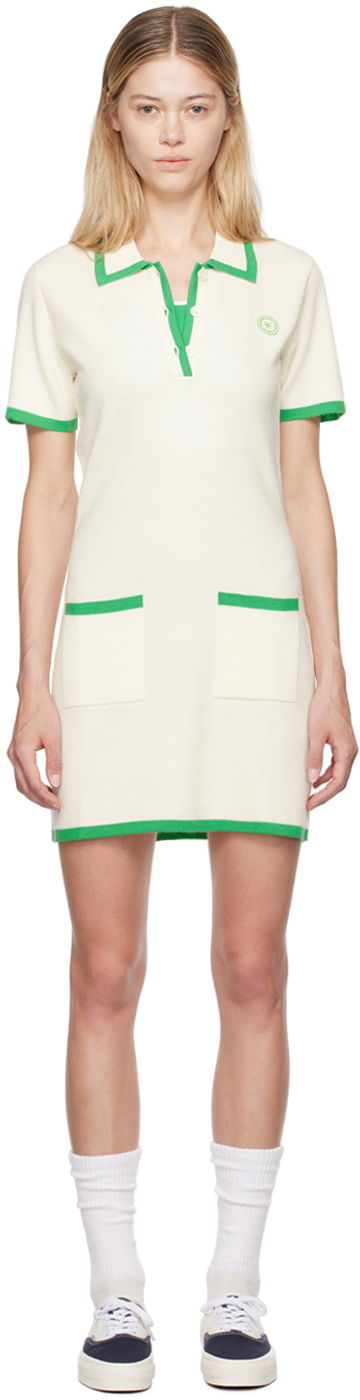 Haljina Sporty & Rich Hilary Knit Minidress Bijela | DR005S408SO